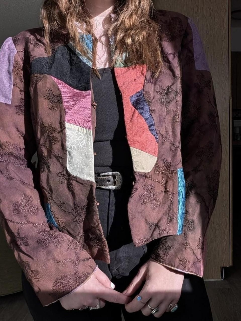 Vintage Patchwork Brown Jacket